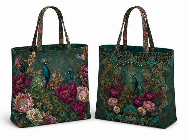 0-40025.260 Tas Panel Peacock Flowers